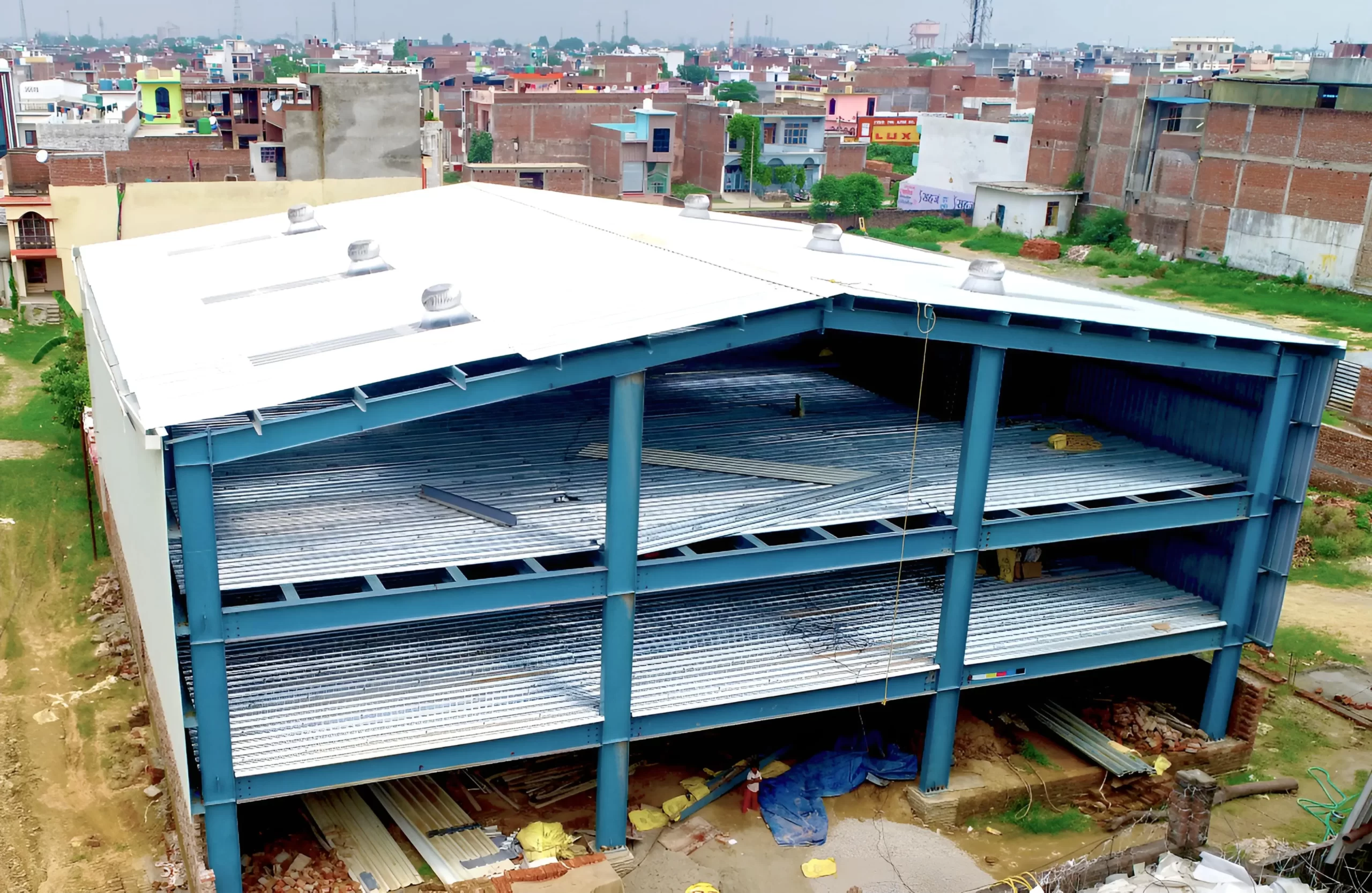 PEB Warehouse Construction Lucknow - Pre-Engineered Steel Warehouses